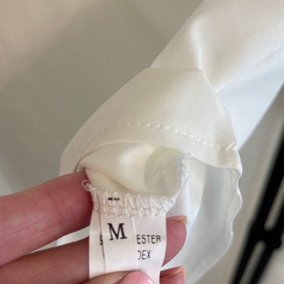 White Boho Blouse Size Medium NWT - Picture 10 of 11